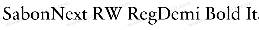 SabonNext RW RegDemi Bold Italic字体转换